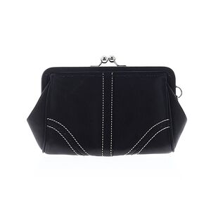 Coach Black Clutch with White Stitching